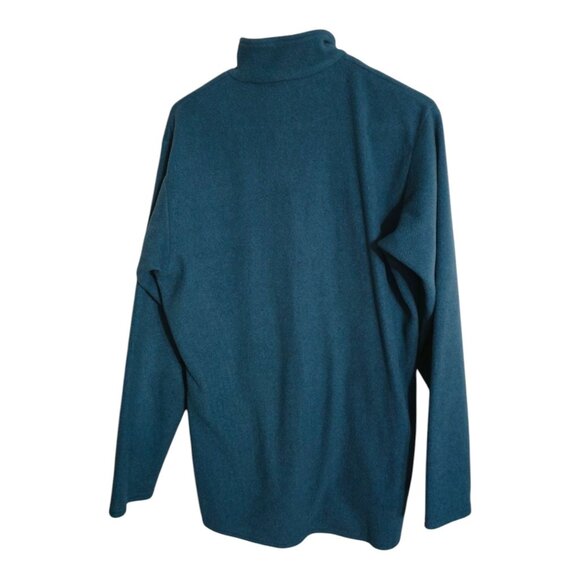 Vtg Patagonia Sweater Men M Green Capilene Fleece Pullover USA Gorpcore Camping - Picture 2 of 8